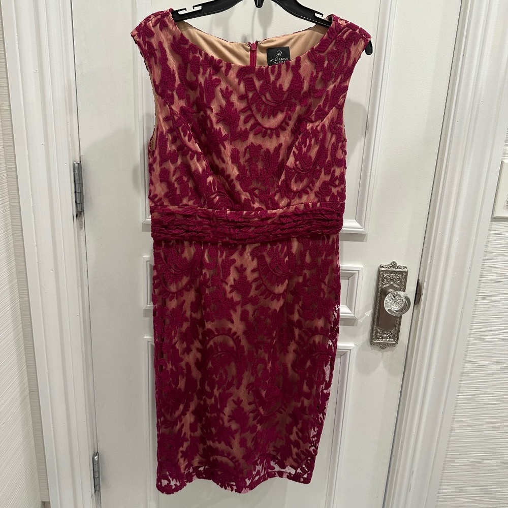 Adrianna Papell Lace Midi evening dress